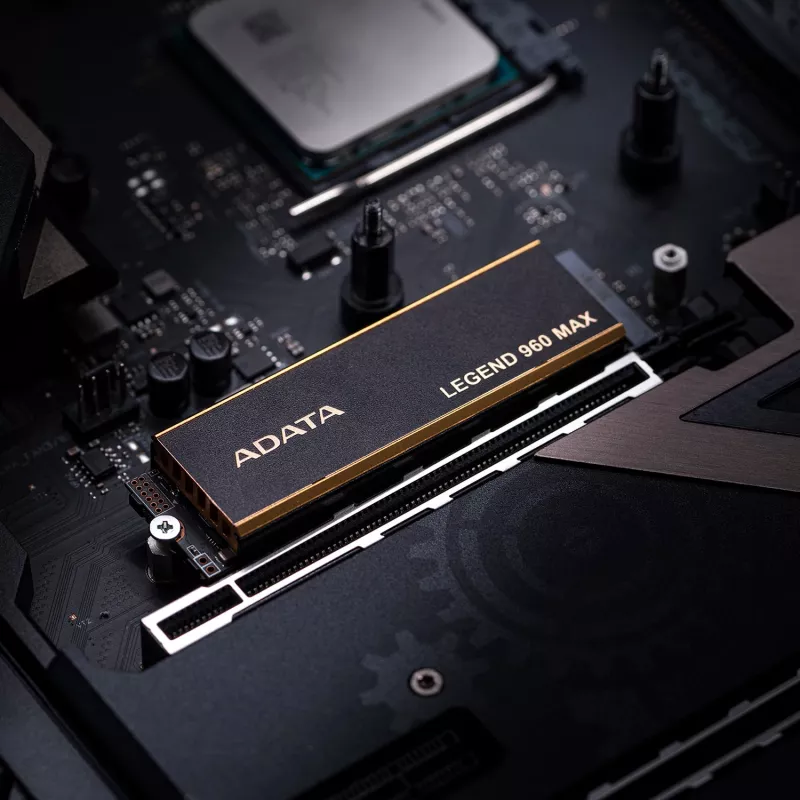 Iekšējais M.2 2280 NVMe SSD ADATA LEGEND 960 MAX 1 TB PCIe 4.0, Lasīšana 7400 MB/s, Rakstīšana 6000 MB/s, 3D NAND