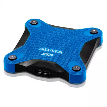 Ārējais SSD ADATA SD620 2 TB USB 3.2 Gen 2 (Micro‑B) Zils/Melns — 520/460 MB/s, 80×80×15.2 mm
