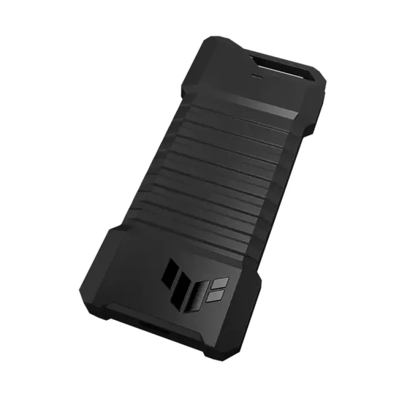 SSD korpuss ASUS ESD-T1A/BLK/G/AS — M.2 (SATA/PCIe) vienvietīgs, USB-C 3.2 Gen2, 10 Gbit/s, melns, atslēgas slēdzene