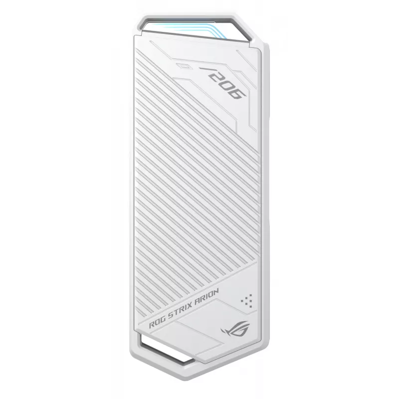 Ārējais SSD korpuss ASUS ROG Strix Arion White Edition — M.2 PCIe, USB Type-C 10 Gbit/s, viena diska