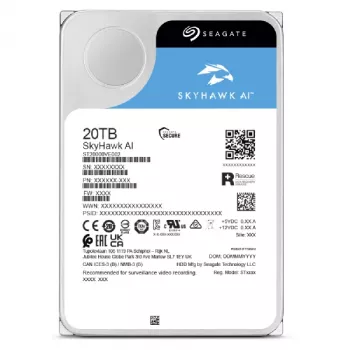 Seagate SkyHawk AI iekšējais cietais disks 20 TB 7200 RPM 512 MB 3.5 collu SATA III