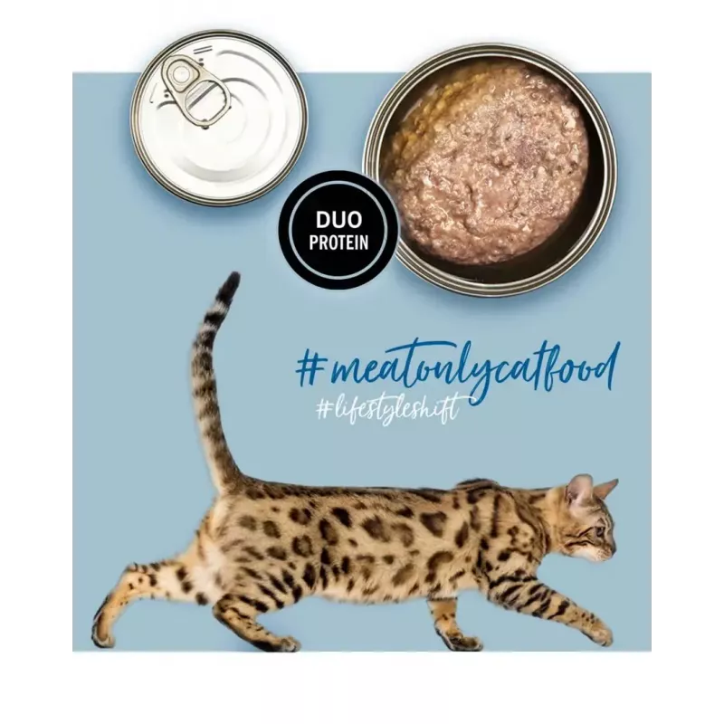3Coty mitrā barība kaķiem, tītara gaļa ar vistu, pieaugušiem kaķiem, 80 g