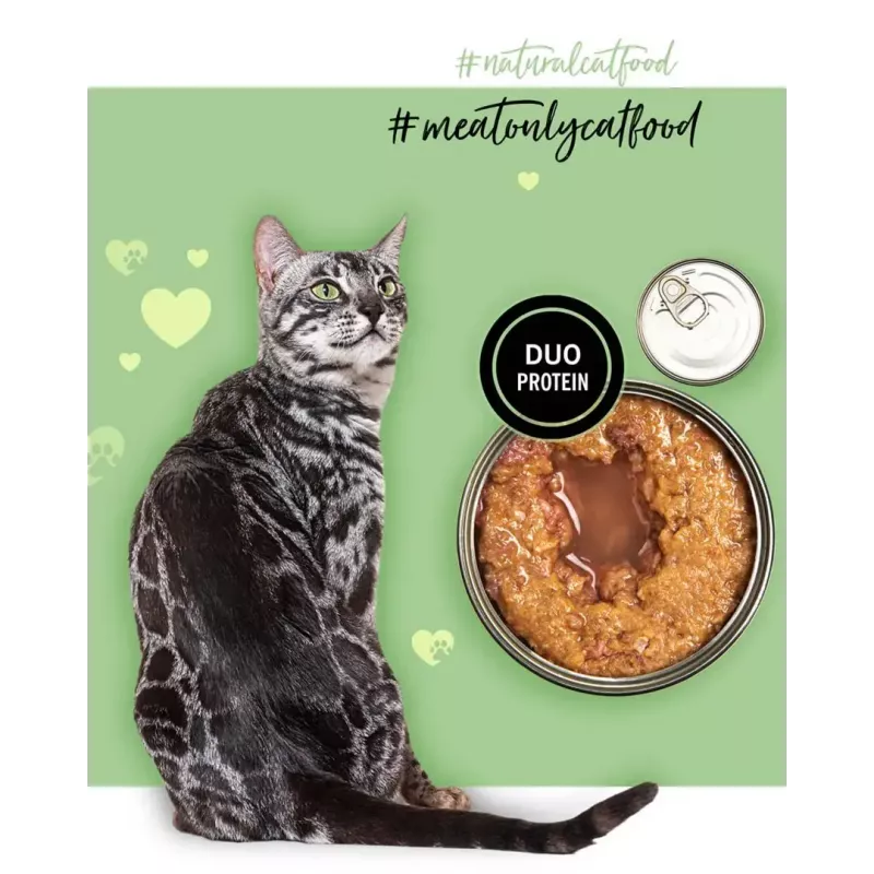 3Coty mitrā barība kaķiem, vista ar zosi, pieaugušiem kaķiem, 80 g
