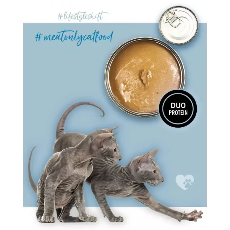 3Coty mitrā barība kaķēniem, tītara gaļa ar vistu, 80 g