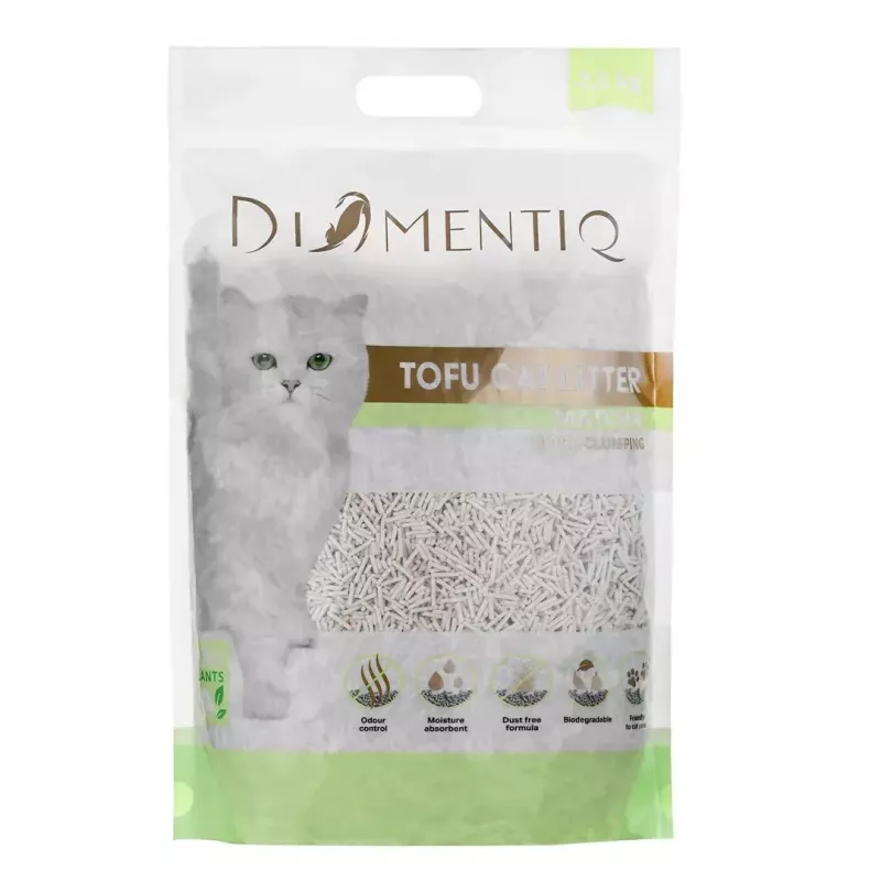 Kaķu pakaiši DIAMENTIQ Matcha Ultra, zirņu šķiedra, bezputekļu, 2.5 kg