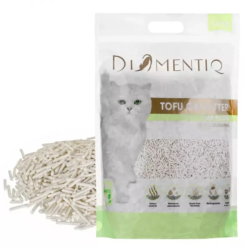 Kaķu pakaiši DIAMENTIQ Matcha Ultra, zirņu šķiedra, bezputekļu, 2.5 kg