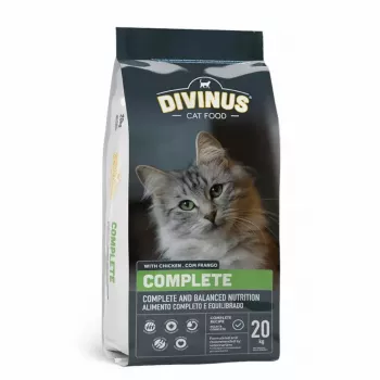 Sausā kaķu barība DIVINUS Cat Complete 20 kg — pieaugušo uzturēšanas diēta, vistas gaļa, 30% olbaltumvielas, 12% tauki