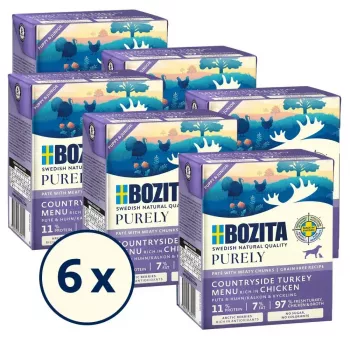 Slapjā suņu barība BOZITA Purely Chicken & Turkey Adult 370 g, bez graudiem un sojas, 78% mitrums