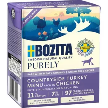 Slapjā suņu barība BOZITA Purely Chicken & Turkey Adult 370 g, bez graudiem un sojas, 78% mitrums
