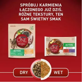 Slapjā suņu barība Purina Nestlé ONE Mini/Small Active Liellopu gaļa 85 g
