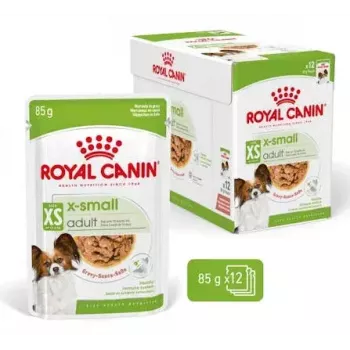 Slapjā suņu barība Royal Canin X-Small Puppy Meat 85 g paciņas, 12 x 85 g, X-Small/Mazo šķirņu kucēniem