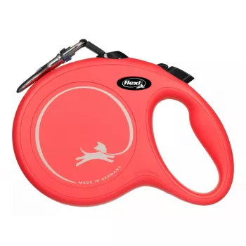Flexi New Classic L automātiskā suņu pavada, 5 m lente, suņiem līdz 50 kg, sarkana