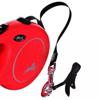 Flexi New Classic L automātiskā suņu pavada, 8 m lente, suņiem līdz 50 kg, sarkana