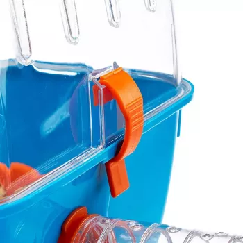 Būris FERPLAST Combi 2 kāmim, zils caurspīdīgs, W795×D295×H263 mm, tehnopolimērs