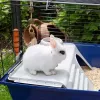 Būris FERPLAST Rabbit 120 Blue — metāla un plastmasas trušu būris 1180×585×495 mm, trušiem 5–9,9 kg
