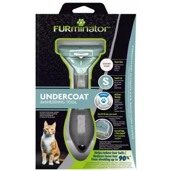 FURminator FUR151265 deshedding rīks īsspalvainiem kaķiem, mazs izmērs, tirkīza krāsa
