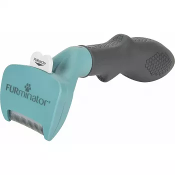 FURminator FUR151265 deshedding rīks īsspalvainiem kaķiem, mazs izmērs, tirkīza krāsa