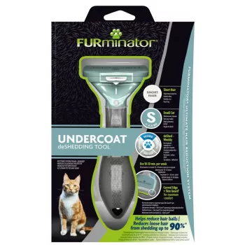 FURminator kaķu suka FUR151296 — mazais izmērs garspalvainiem mazo šķirņu kaķiem, melna, 200 g
