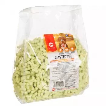Suņu gardumi MACED Puppy Mint Bones Cookies 1 kg – piparmētru garšas cepumi kucēniem