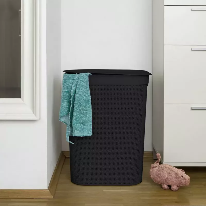 Rotho Brisen 1023508080 veļas grozs, 50 l, melns