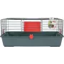 Grauzēju būris ZOLUX Classic 80 — divlīmeņu metāla/plastmasas būris, 800×430×330 mm, 31 mm stieņu atstatums, pelēks/sarkans