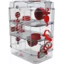 Grauzēju būris ZOLUX Rody3 Trio — mazo dzīvnieku mājvieta, metāls/plastmasa, 410×270×530 mm, 3 kg, iekļauts skriešanas ritenis