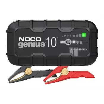 Bateriju lādētājs NOCO GENIUS10 EU 10 A 6V/12V — uzturēšana un desulfatācija, 150 W, Li-Ion/AGM/Gel, IPX ūdensizturīgs