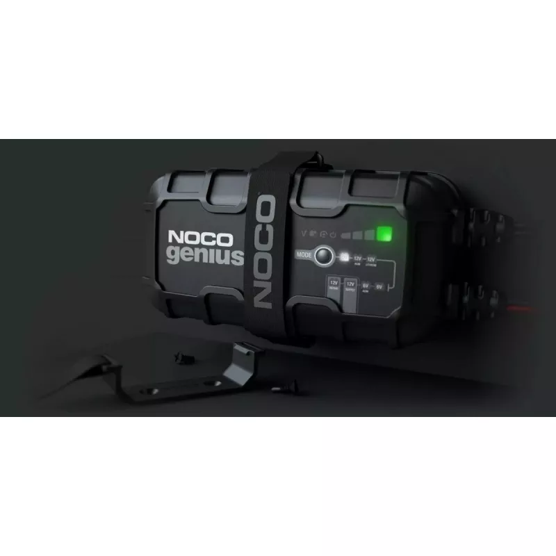 Bateriju lādētājs NOCO GENIUS10 EU 10 A 6V/12V — uzturēšana un desulfatācija, 150 W, Li-Ion/AGM/Gel, IPX ūdensizturīgs