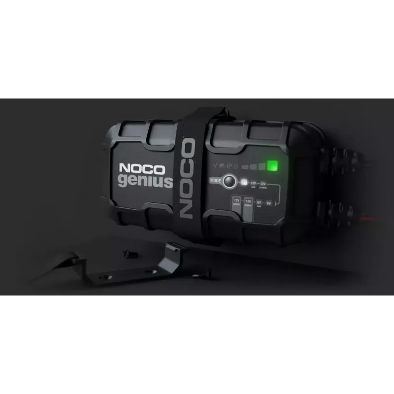 Bateriju lādētājs NOCO GENIUS10 EU 10 A 6V/12V — uzturēšana un desulfatācija, 150 W, Li-Ion/AGM/Gel, IPX ūdensizturīgs