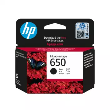 HP 650 Black Original Ink Advantage kasetne, melna, 1 gab., 360 lpp.
