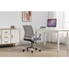 Biroja krēsls ActiveJet YK01 ar polsterētu sēdekli un sieta atzveltni, pelēks, regulējams augstums 46–56 cm