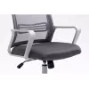 Biroja krēsls ActiveJet YK01 ar polsterētu sēdekli un sieta atzveltni, pelēks, regulējams augstums 46–56 cm