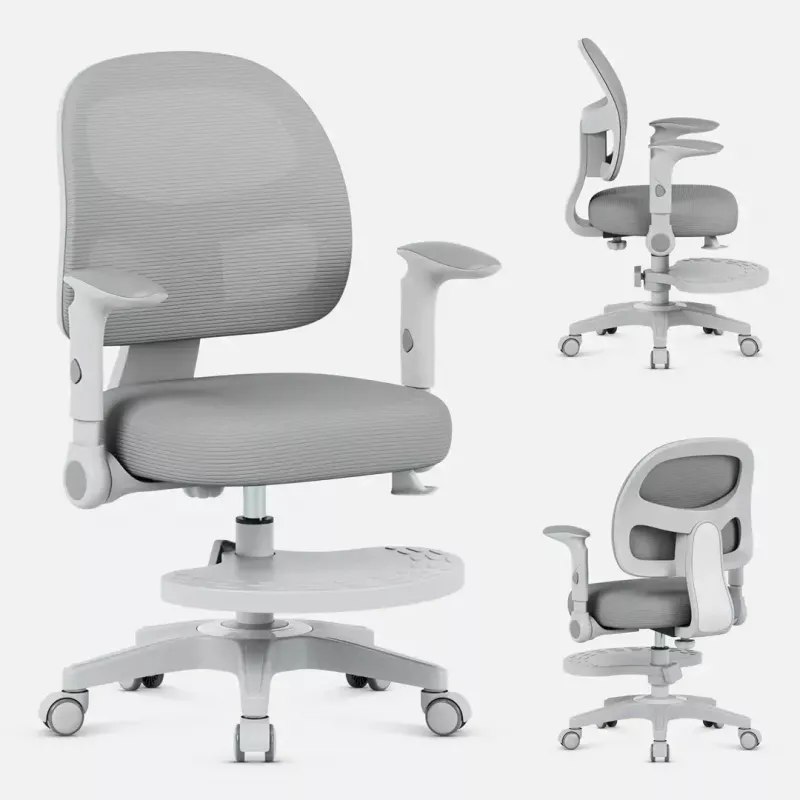 Šūpojošais krēsls mark adler Junior 5.0 – elpojoša sieta atzveltne, putu sēdeklis, regulējams augstums 42–54 cm, pelēks