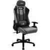 Spēļu krēsls AEROCOOL DUKE AeroSuede Melns Pelēks — 2D roku balsti, tauriņa mehānisms, max lietotājs 150 kg