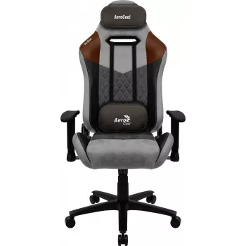Aerocool DUKE AeroSuede universāls spēļu krēsls Melns, Brūns, Pelēks