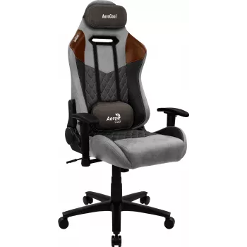 Aerocool DUKE AeroSuede universāls spēļu krēsls Melns, Brūns, Pelēks