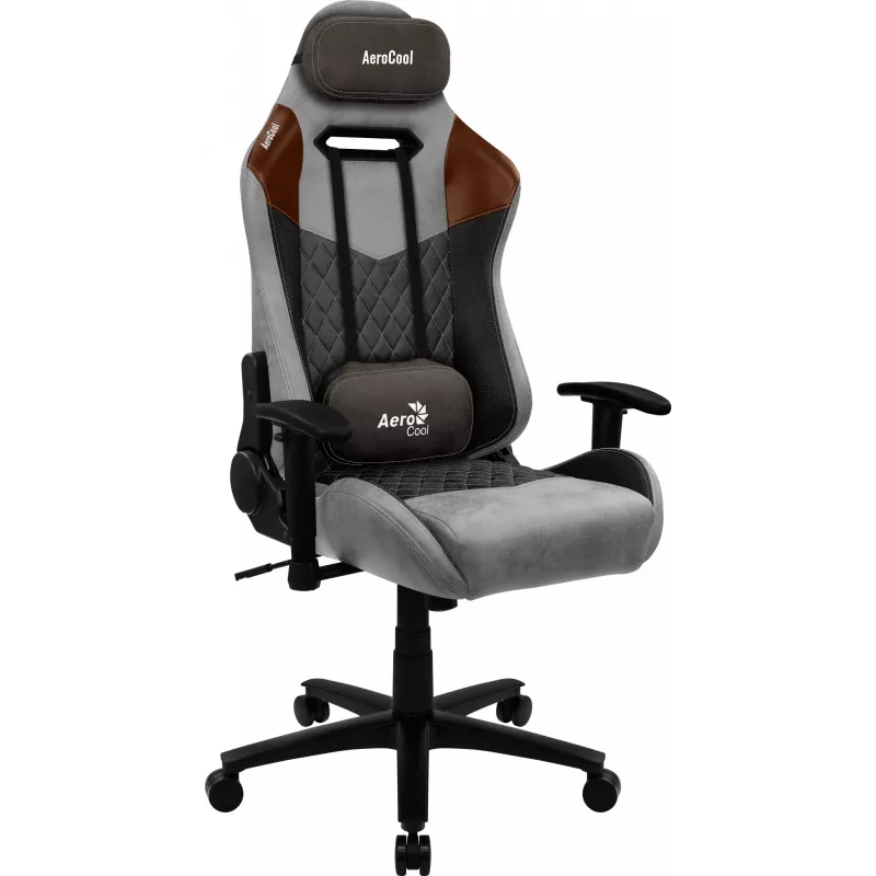 Aerocool DUKE AeroSuede universāls spēļu krēsls Melns, Brūns, Pelēks