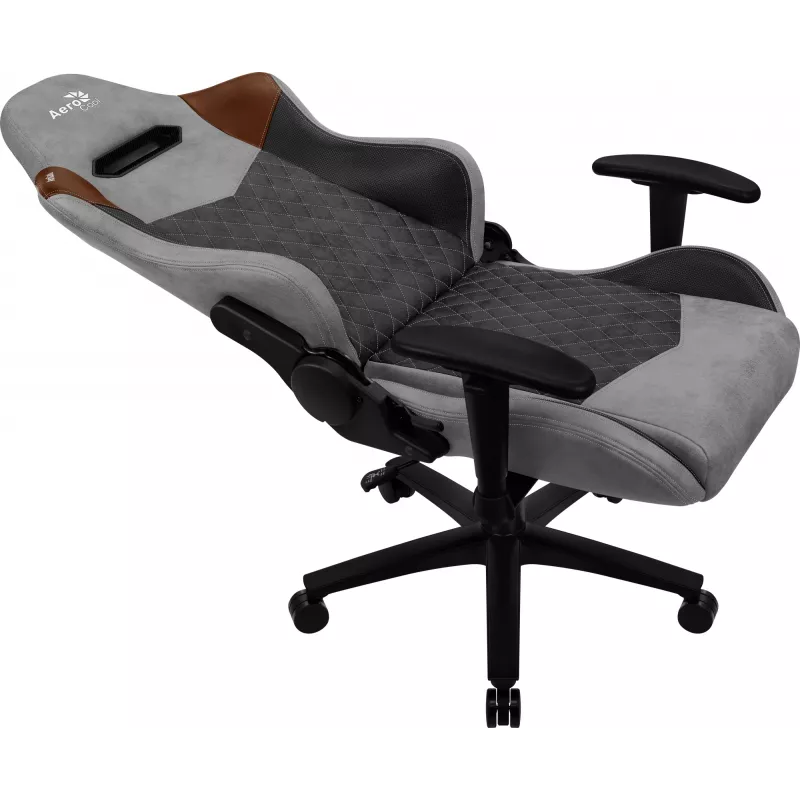 Aerocool DUKE AeroSuede universāls spēļu krēsls Melns, Brūns, Pelēks