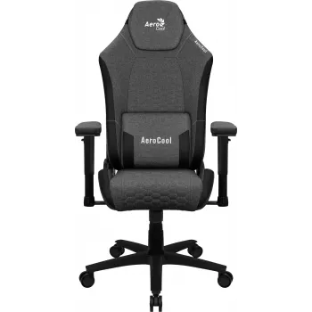 Universāla spēļu krēsls AEROCOOL CROWNASHBK — melns, AeroWeave sēdeklis un atzveltne, 2D roku balsti, 4. klases gāzes pacēlājs, max 150 kg