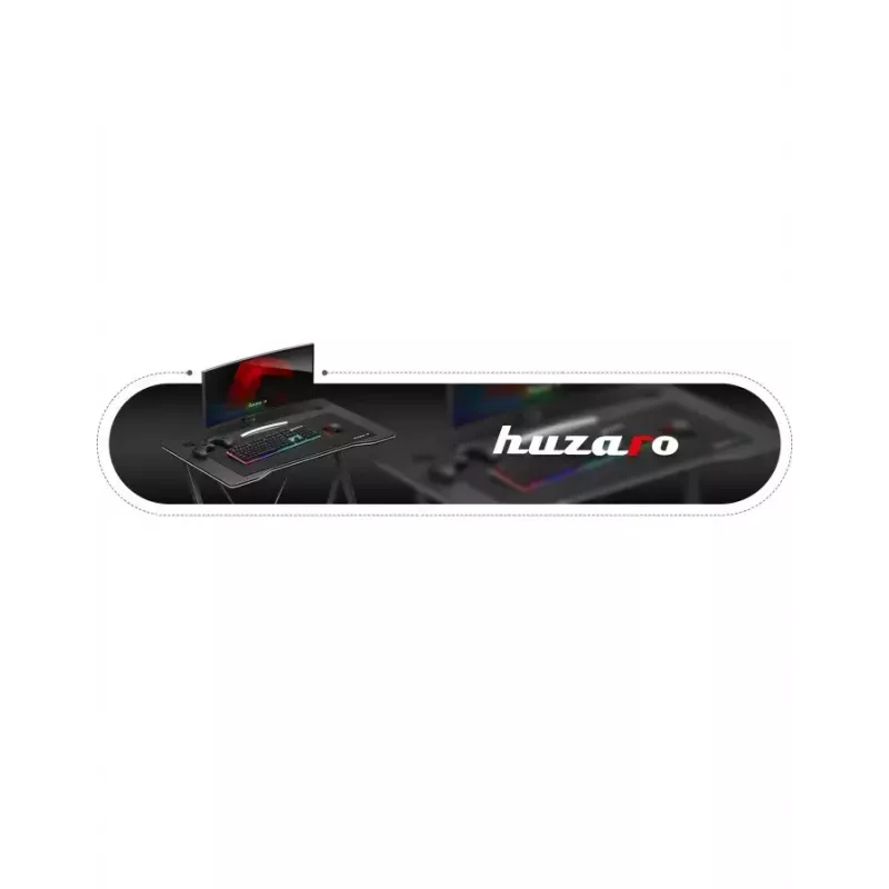 Gaminga galds Huzaro Hero 1.4 Melns taisnstūra MDF virsma 1000x500x750 mm