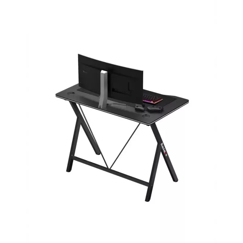 Gaminga galds Huzaro Hero 1.4 Melns taisnstūra MDF virsma 1000x500x750 mm
