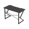 Gaminga galds Huzaro Hero 1.7 RGB Black – taisns ergonomisks galds 1200x600 mm, 750 mm augstums, LED, krūzes turētājs, austiņu āķis