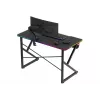 Gaminga galds Huzaro Hero 1.7 RGB Black – taisns ergonomisks galds 1200x600 mm, 750 mm augstums, LED, krūzes turētājs, austiņu āķis