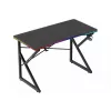 Gaminga galds Huzaro Hero 1.7 RGB Black – taisns ergonomisks galds 1200x600 mm, 750 mm augstums, LED, krūzes turētājs, austiņu āķis