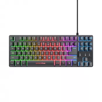 Trust GXT 833 Thado spēļu tastatūra USB melna, sudraba