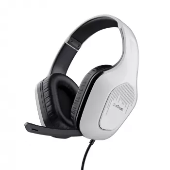 Trust GXT 415W Zirox vadu spēļu austiņas, baltas