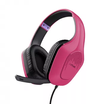 Trust GXT 415P Zirox Galvas austiņas Vadu lentes dizains Gaming Rozā
