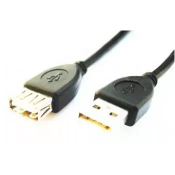 GEMBIRD USB 2.0 pagarinātājvads A tipa vīriņš–A tipa sieviņa (AM/AF), 2 m, melns