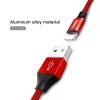 USB-A uz Lightning kabelis Baseus Yiven 1,8 m, 2 A, sarkans, termoplastiskais elastomēra apvalks