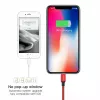 USB-A uz Lightning kabelis Baseus Yiven 1,8 m, 2 A, sarkans, termoplastiskais elastomēra apvalks